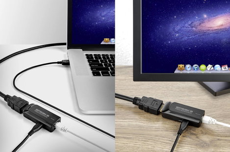 HDMI extender, hatótáv növelő, max. 50 m Speaka Professional 6. kép