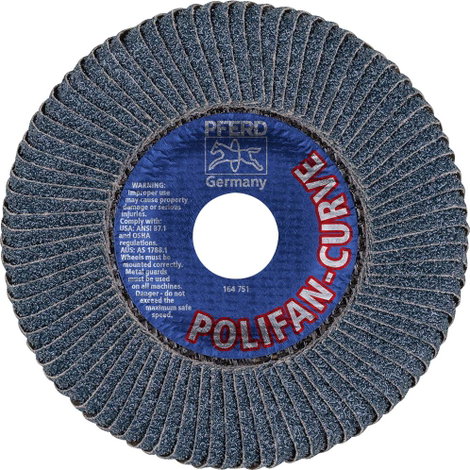 PFERD 67689062 Z Sgp Curve Steelox Felületcsiszoló korong Ø 125 mm Furat átmérő 22.23 mm 10 db 3. kép