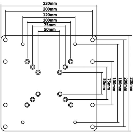 My Wall VESA adapter Alkalmas sorozat: Univerzális Fekete 2. kép