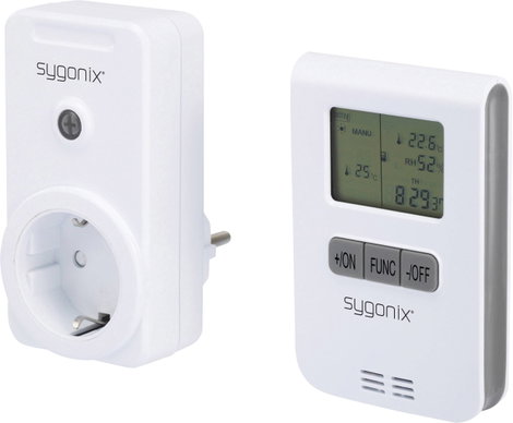 Vezeték nélküli fűtésvezérlő készlet max. 3500 W, max. 150 m, Sygonix RS2W