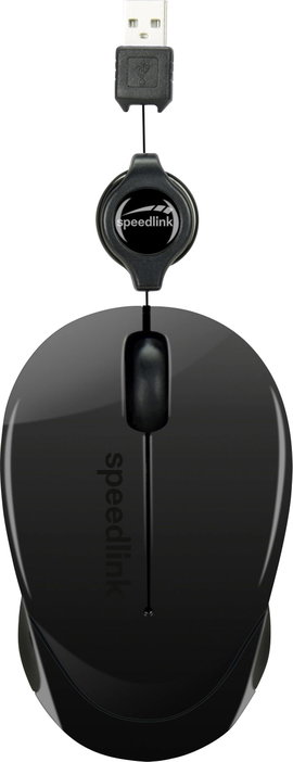 SpeedLink BEENIE WLAN egér USB Optikai Fekete 3 Gombok 1200 dpi Kábeltekercselővel