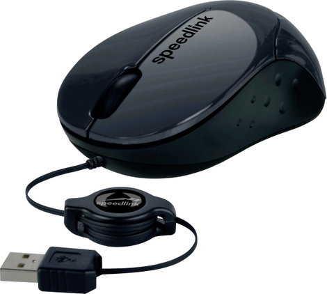 SpeedLink BEENIE WLAN egér USB Optikai Fekete 3 Gombok 1200 dpi Kábeltekercselővel 3. kép