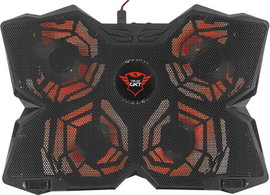 Trust GXT 278 Yozu Notebook állvány hűtő funkcióval Állítható magasság, Szabályozható ventilátor