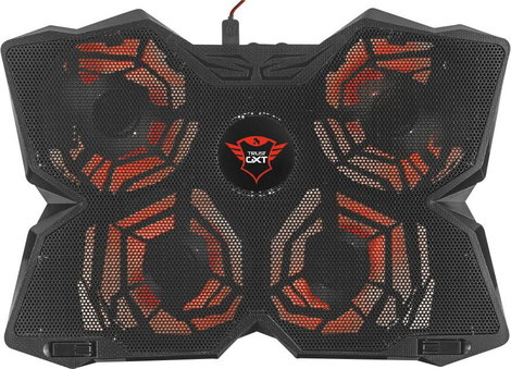 Trust GXT 278 Yozu Notebook állvány hűtő funkcióval Állítható magasság, Szabályozható ventilátor
