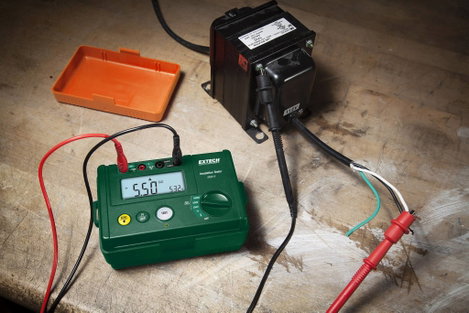 Extech MG310 Szigetelésmérő műszer 250 V, 500 V, 1000 V 5.5 GΩ 4. kép