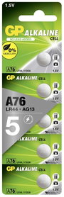 GP Batteries Gombelem LR 44 1.5 V 5 db 110 mAh Alkáli mangán GP76ASTD597C5 bélyegkép