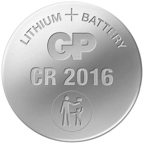 GP Batteries Gombelem CR 2016 3 V 1 db 90 mAh Lítium GPCR2016STD707C1 2. kép