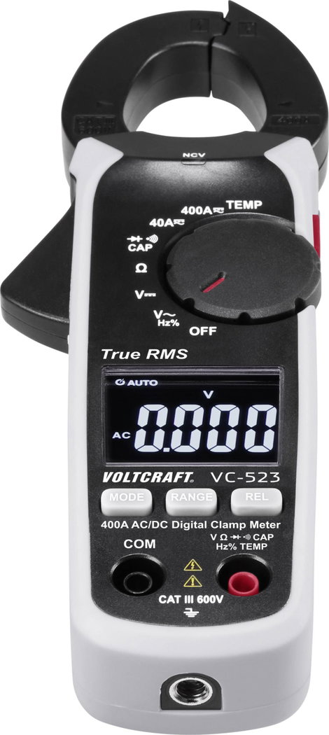 Digitális AC/DC lakatfogó CAT III 600 V 4000 digit, Voltcraft VC-523 4. kép
