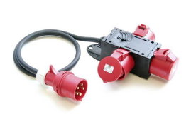 SIROX CEE áramelosztó Kompaktverteiler mit Zuleitung 1,5m H07RN-F 5G6,0 qmm 32A 953.0113 400 V 32 A