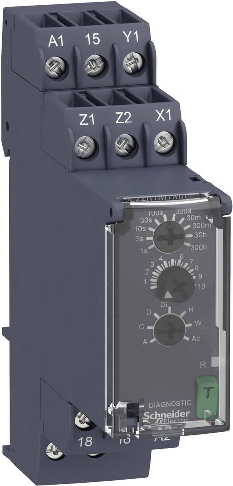 Schneider Electric RE22R1MYMR RE22R1MYMR Időrelé Multifunkció 1 db Időtartomány: 0.05 mp - 300 óra 2