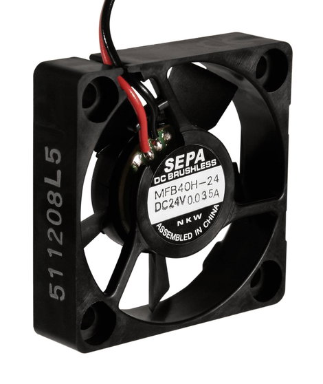 Nagy teljesítményű ventilátor 12V, golyóscsapágyazott, 40 x 40 x 10 mm, SEPA MFB40H12