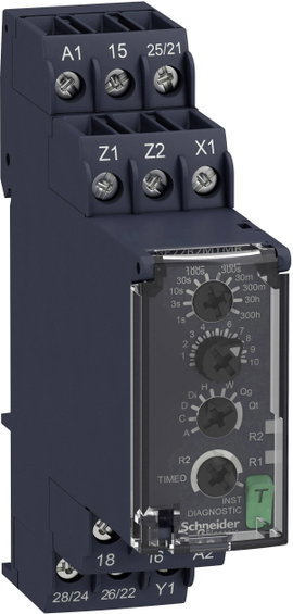Schneider Electric RE22R2MYMR RE22R2MYMR Időrelé Multifunkció 1 db Időtartomány: 0.05 mp - 300 óra 2