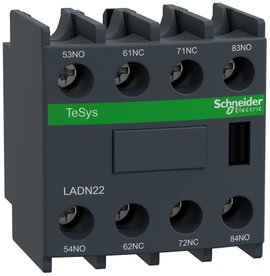 Schneider Electric LADN22 Védőkapcsoló tömb 2 záró, 2 nitó 1 db