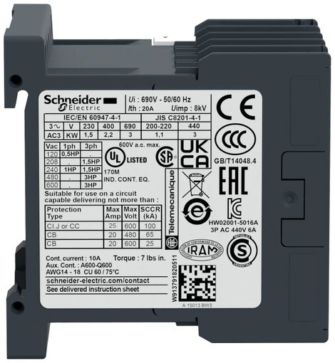 Schneider Electric LC1K0610P7 Védő 1 záró 1 db 4. kép
