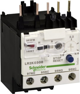 Motorvédő relé 1 záró, 1 nyitó Schneider Electric LR2K0312 1 db
