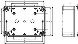 Schneider Electric NSYTBP885 Számítógép ház 89 x 89 x 54 Polikarbonát Élénk szürke (RAL 7035) 5 db