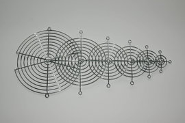 Szellőzőrács 80 x 80 mm-es ventilátorhoz, fém, FG-08