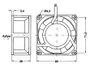 Axiális ventilátor, 230 V/AC 54 m³/h 80 x 80 x 38 mm NMB Minebea 3115PS-23W-B30 2. bélyegkép