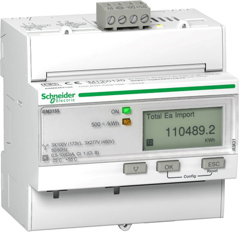 Schneider Electric A9MEM3155 E számláló digitális 63 A MID konform: Igen 1 db