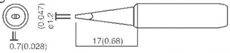 Pákahegy, véső forma, hegy méret: 1,2 mm, csúcs hossz: 17 mm, Toolcraft TO-4941090 2. kép