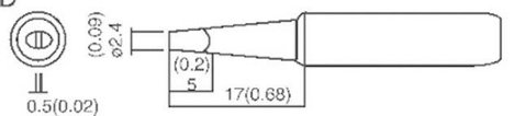 Pákahegy, véső forma, hegy méret: 2.4 mm, csúcs hossz: 17 mm, Toolcraft TO-4941105 2. kép