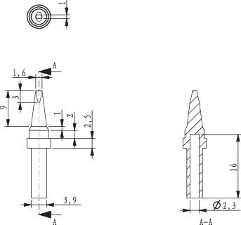 Pákahegy, véső forma TOOLCRAFT HF-1,6MF, hegy méret: 1.6 mm, csúcs hossz: 17 mm 2. kép