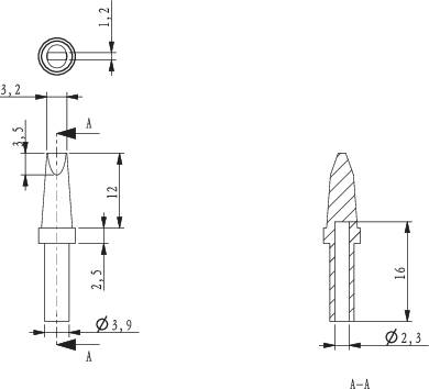 Pákahegy, véső forma TOOLCRAFT HF-3,2MF, hegy méret: 3.2 mm, csúcs hossz: 17 mm 2. kép