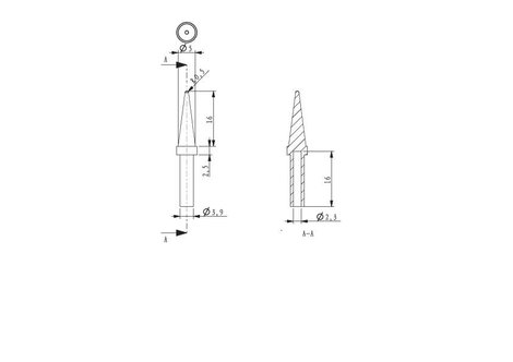 Pákahegy, ceruza forma TOOLCRAFT HF-1,0BF, hegy méret: 1 mm, csúcs hossz: 17 mm 2. kép