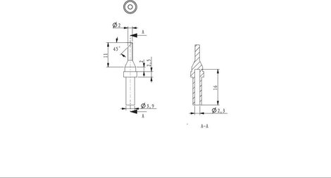 Pákahegy, csapott, 45° TOOLCRAFT HF-2,0-45, hegy méret: 2 mm, csúcs hossz: 17 mm 2. kép