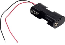 TRU COMPONENTS BH-322-1A Elemtartó 2 Ceruza (AA) Kábeles