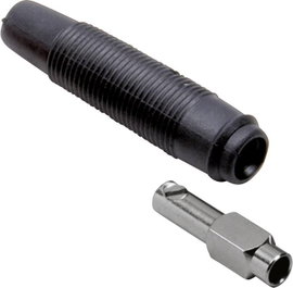 TRU COMPONENTS Labor csatlakozóaljzat Csatlakozóaljzat, egyenes Tű átmérő: 4 mm Fekete 100 db