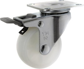 TOOLCRAFT TO-5137875 forgó görgő fékkel és szerelőlappal, polamid 50 mm