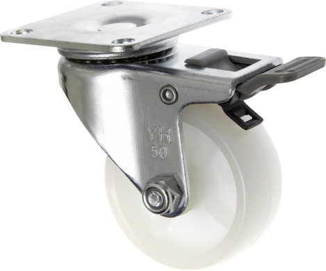 TOOLCRAFT TO-5137875 forgó görgő fékkel és szerelőlappal, polamid 50 mm 2. kép