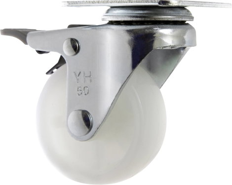 TOOLCRAFT TO-5137875 forgó görgő fékkel és szerelőlappal, polamid 50 mm 3. kép
