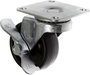 TOOLCRAFT TO-5137896 forgó görgő fékkel és szerelőlappal PP 50 mm 2. bélyegkép