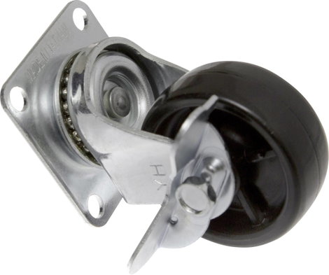 TOOLCRAFT TO-5137896 forgó görgő fékkel és szerelőlappal PP 50 mm 3. kép