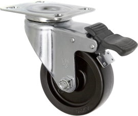 TOOLCRAFT TO-5137905 forgó görgő fékkel és szerelőlappal PP 75 mm