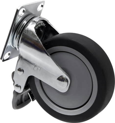 TOOLCRAFT TO-5137920 forgó görgő fékkel és szerelőlappal TPR 100 mm 3. kép