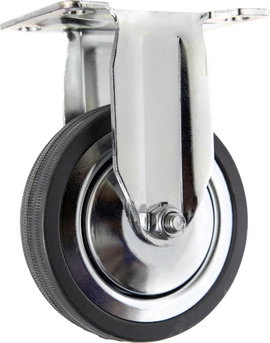 TOOLCRAFT TO-5137932 fix görgő szerelőlappal, gumi 100 mm