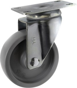 TOOLCRAFT TO-5137935 forgó görgő szerelőlappal PP 100 mm