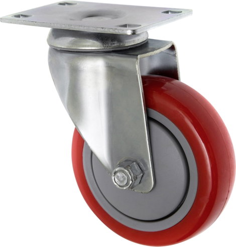 TOOLCRAFT TO-5137953 forgó görgő szerelőlappal PU 100 mm 2. kép