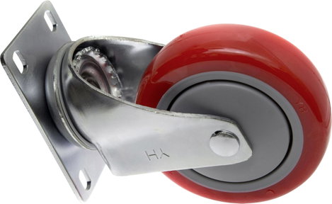 TOOLCRAFT TO-5137953 forgó görgő szerelőlappal PU 100 mm 3. kép