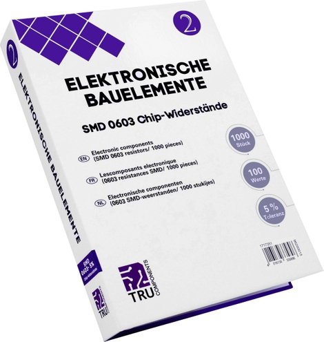 TRU COMPONENTS TC-6869404 TC-6869404 Rendszerező mappa SMD 0603 0.1 W 5 % 1000 rész 2. kép