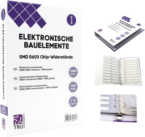TRU COMPONENTS TC-6869408 TC-6869408 Rendszerező mappa SMD 0603 0.1 W 1 % 1000 rész