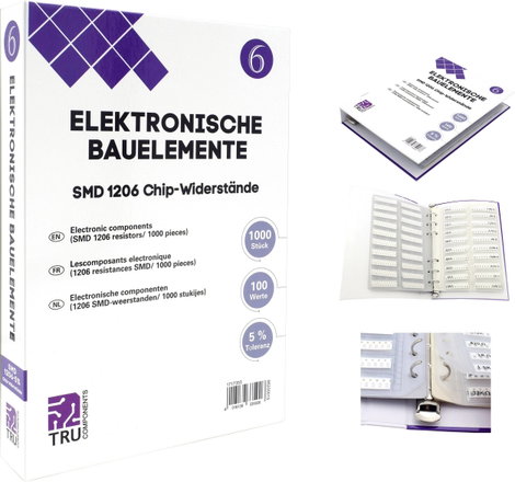 TRU COMPONENTS TC-6869412 TC-6869412 Rendszerező mappa SMD 1206 0.25 W 5 % 1000 rész