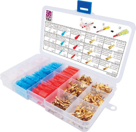 TRU COMPONENTS T1711C001 Csúszósarus hüvely szortiment 320 rész