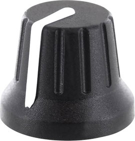 TRU COMPONENTS RK49009WS Forgatógomb Fej jelöléssel Fekete (Ø x Ma) 18.8 mm x 15.24 mm 1 db