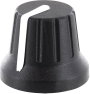 TRU COMPONENTS RK49009WS Forgatógomb Fej jelöléssel Fekete (Ø x Ma) 18.8 mm x 15.24 mm 1 db bélyegkép