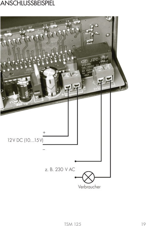 Hőmérséklet kapcsoló modul, 10-15V/DC, -55...+125 °C, H-Tronic 5. kép