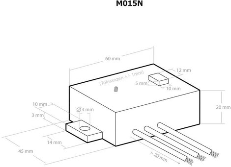Jusztírozható feszültségváltó, Kemo M015N 2. kép